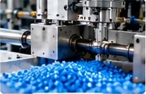 Plastic injection manufacturing illustration
